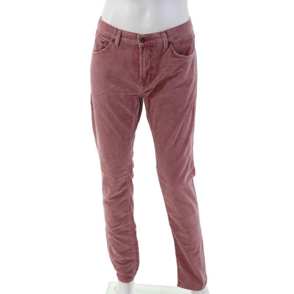 Gant Men Pants Pink Cotton Button Solid Classic Size 34